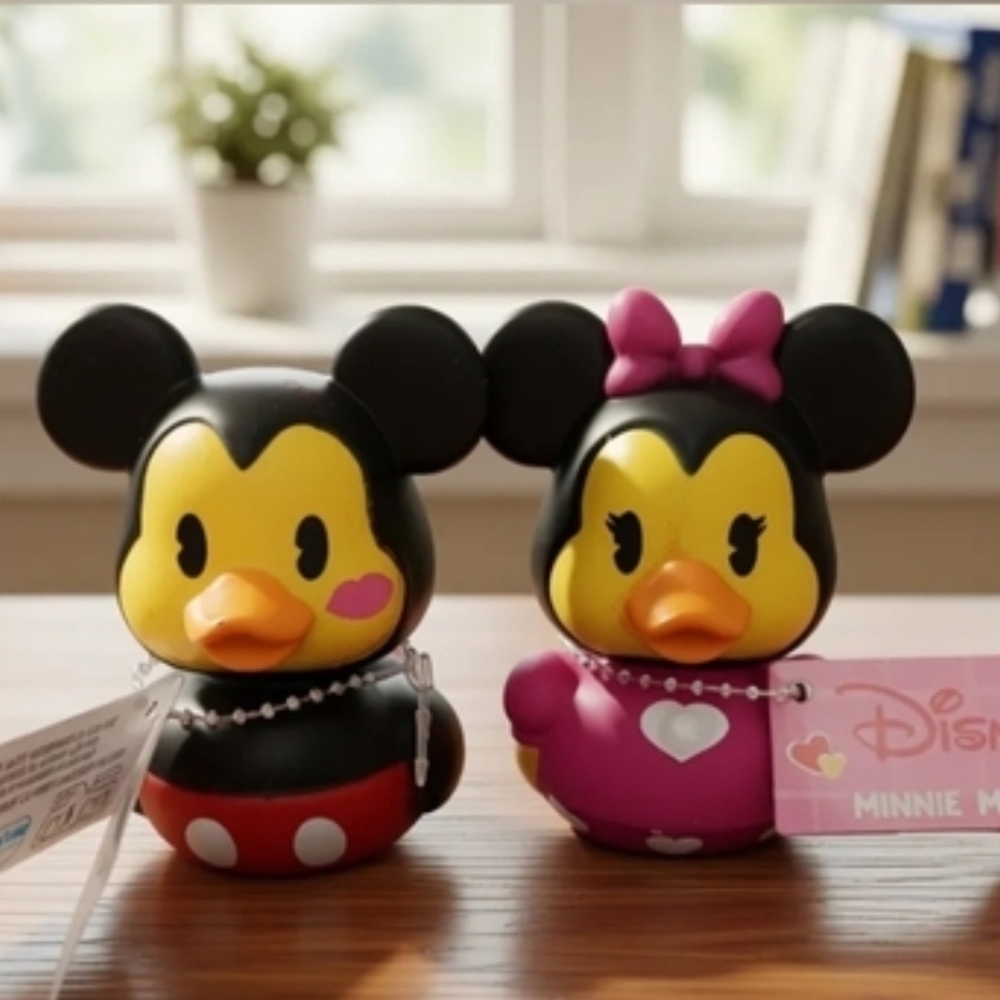 #62 Disney Minnie Mouse and Mickey Mouse DUCK Set❤️NWT